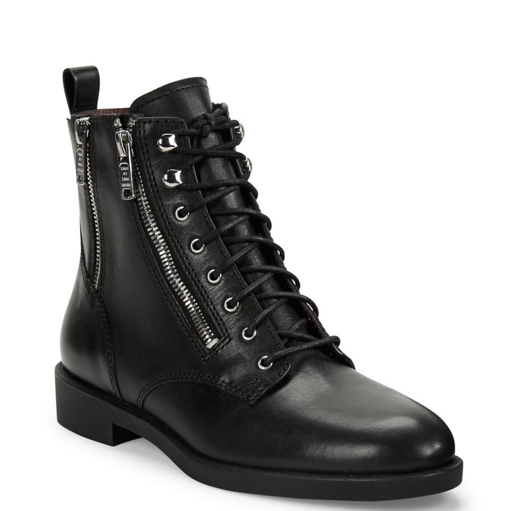 Marc Jacobs Black Leather Combat Boots